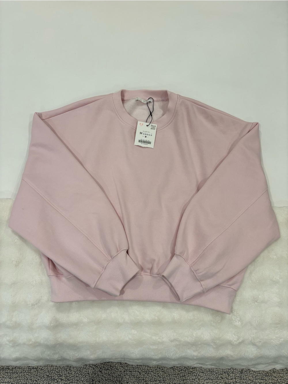 NWT LIMITED EDITION Zara Bubblegum Pink Crewneck Sweatshirt